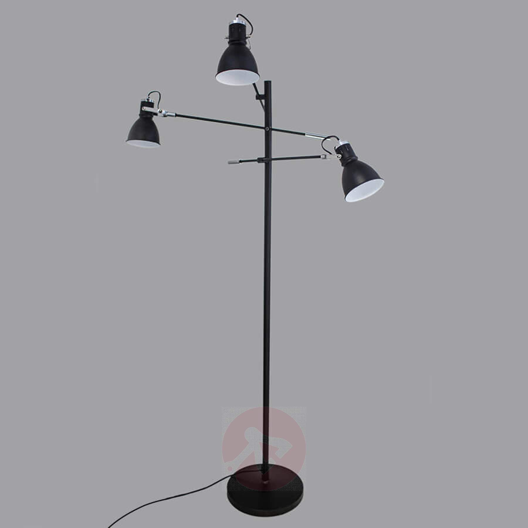 Three Bulb Floor Lamp Pigalle In Black in measurements 1800 X 1800