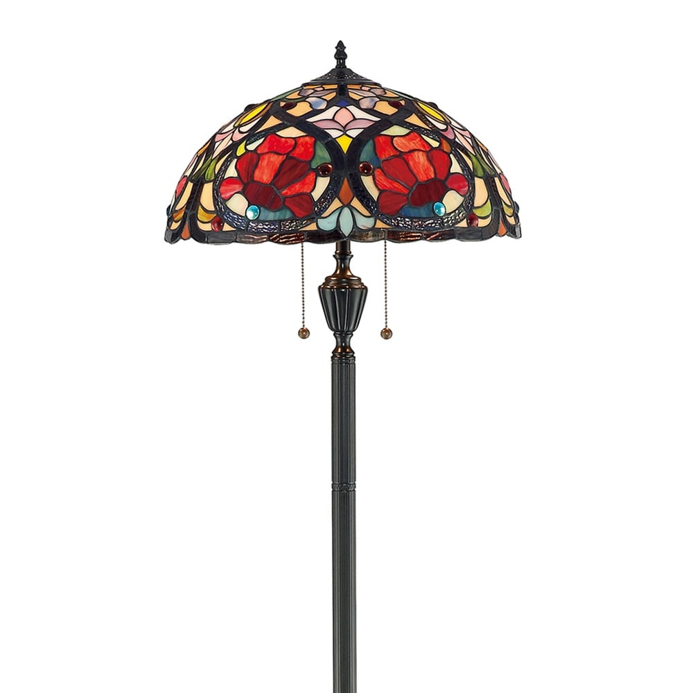 Tiffany Larissa Floor Lamp In Vintage Bronze with regard to dimensions 1000 X 1000
