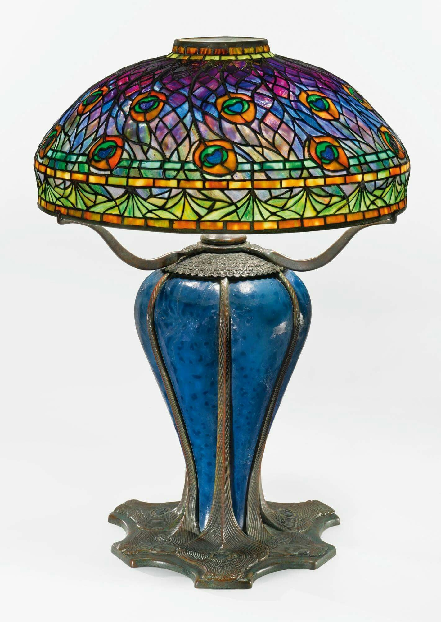 Tiffany Peacock Table Lamp 1905 Tiffany Lamps Stained intended for measurements 1421 X 2000