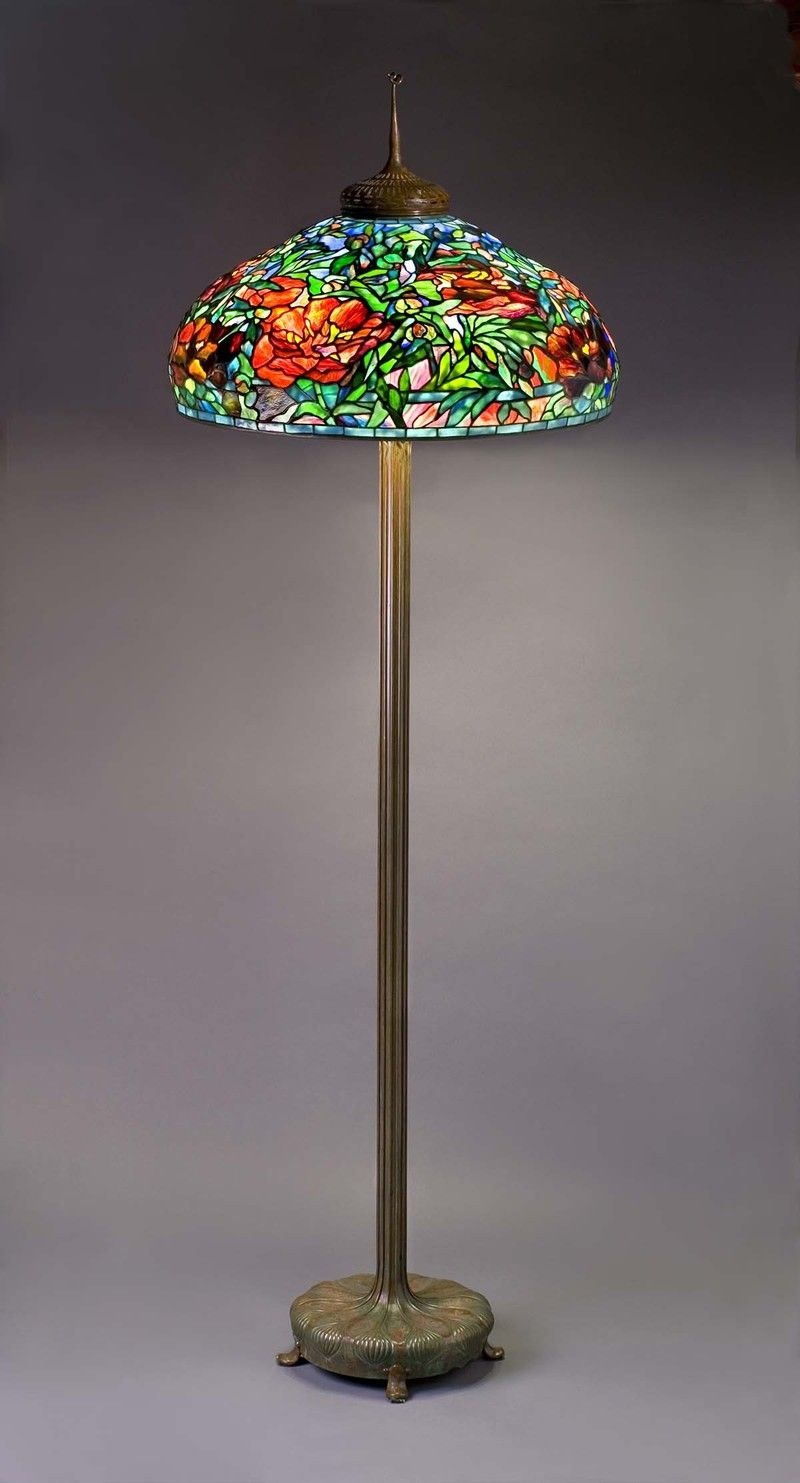 Tiffany Studios 1902 1938 Elaborate Peony Floor Lamp with regard to size 800 X 1483
