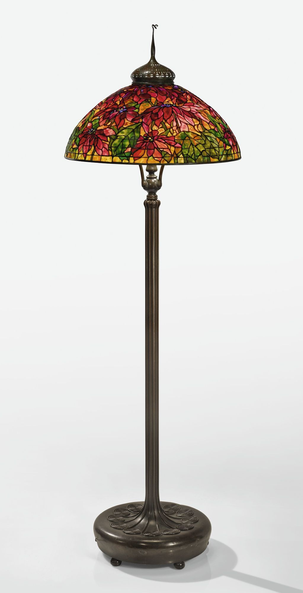 Tiffany Studios A Rare Poinsettia Floor Lamp With A with proportions 1023 X 2000