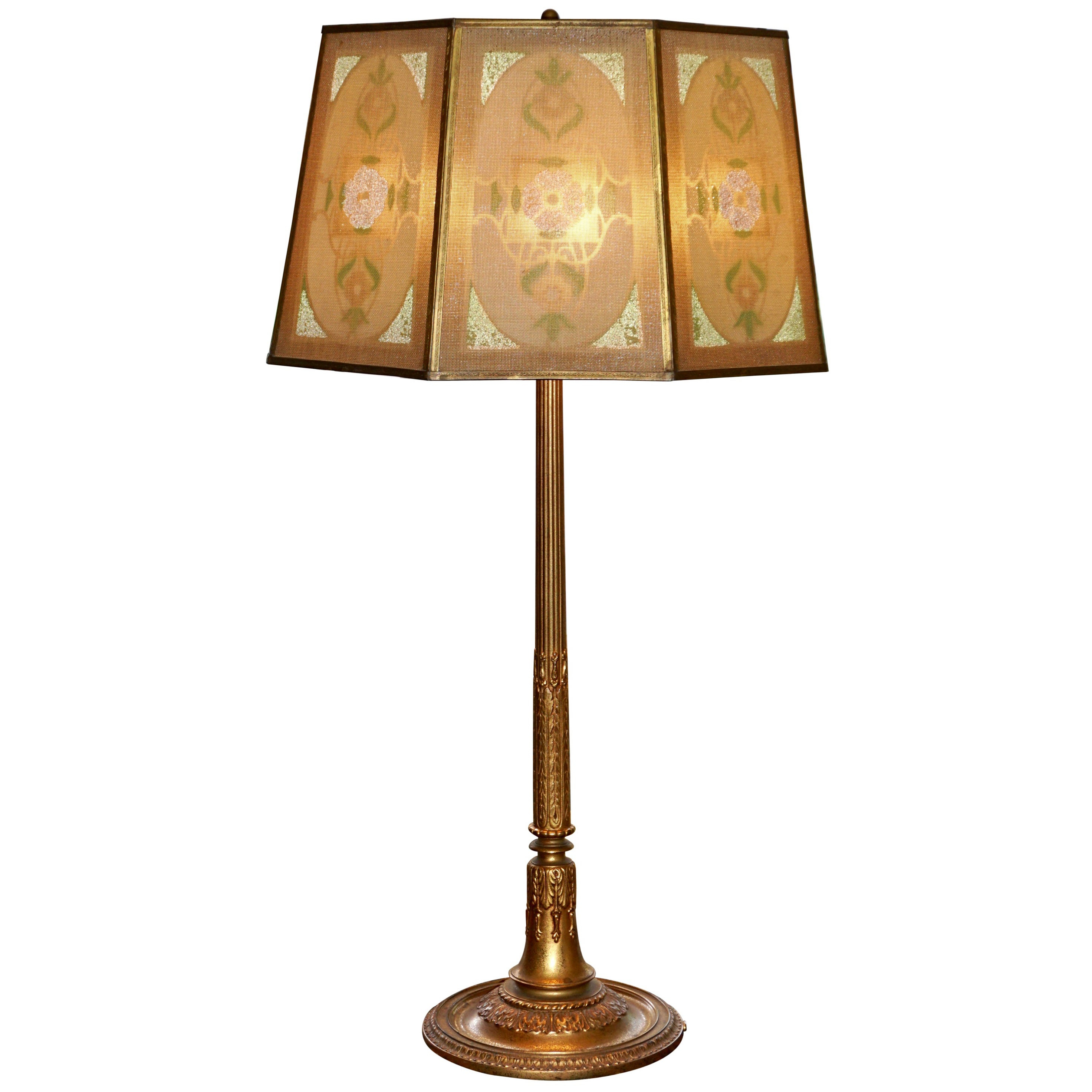 Tiffany Studios New York Bronze Lamp With Original Shade intended for proportions 2944 X 2944