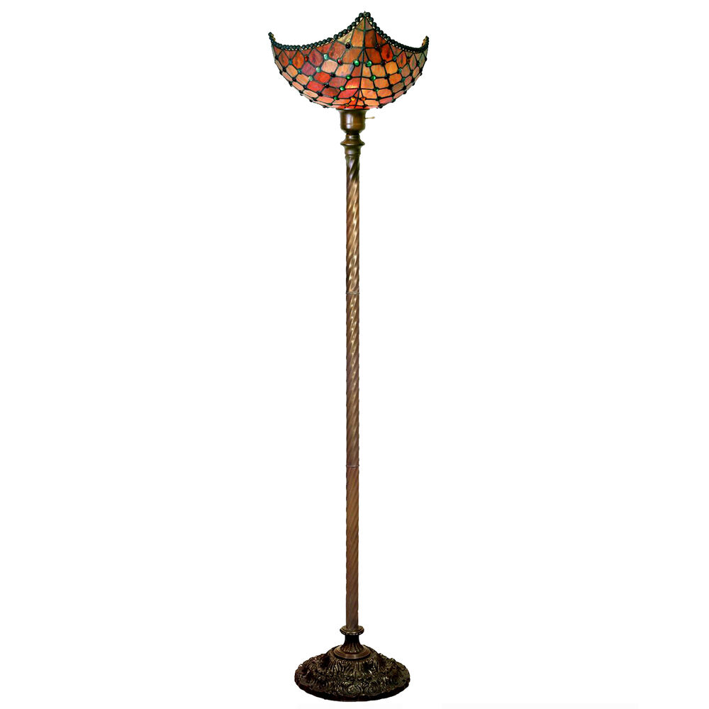 Tiffany Style Beaded Torchiere Floor Lamp Living Room Glass for proportions 1000 X 1000
