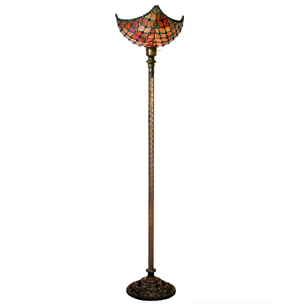 Tiffany Style Beaded Torchiere Floor Lamp Living Room Glass in size 1000 X 1000