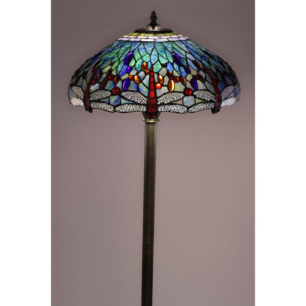 Tiffany Style Dragonfly Floor Lamp Overstock Shopping within dimensions 1000 X 1000