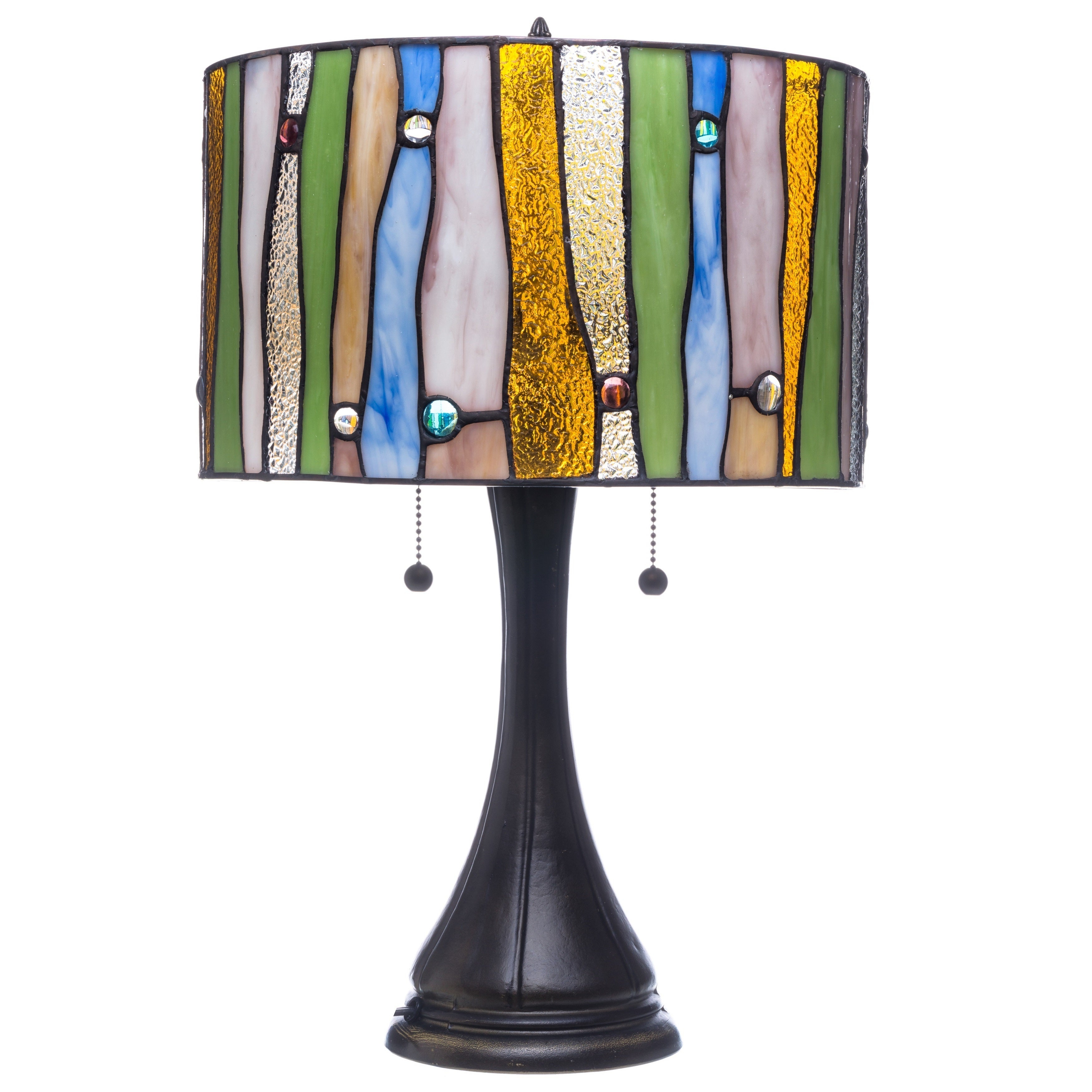 Tiffany Style Drum Contemporary Table Lamp throughout dimensions 3500 X 3500