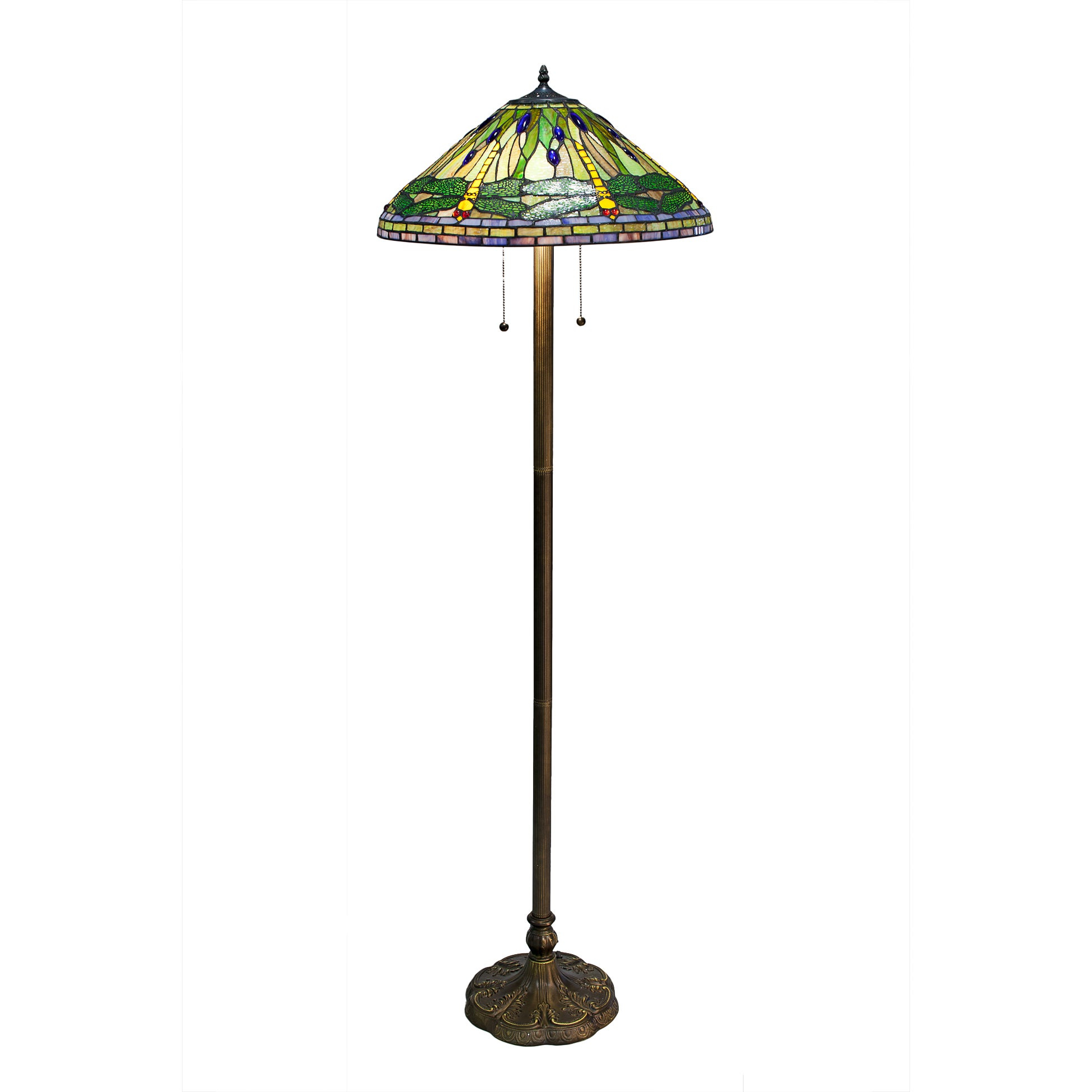 Tiffany Style Green Dragonfly Floor Lamp pertaining to size 1950 X 1950