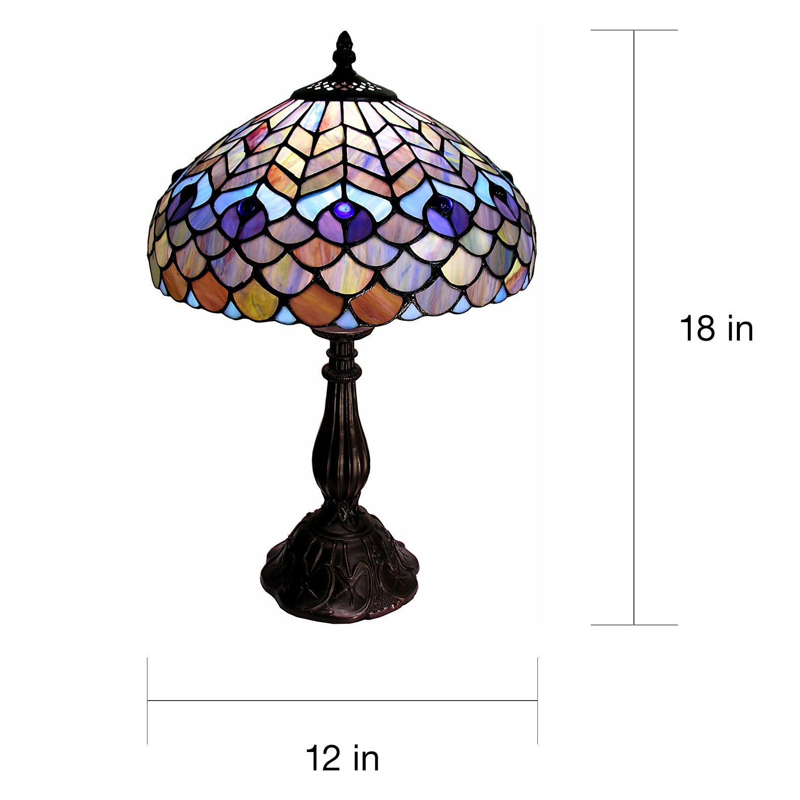 Tiffany Style Peacock Table Lamp pertaining to size 1584 X 1584