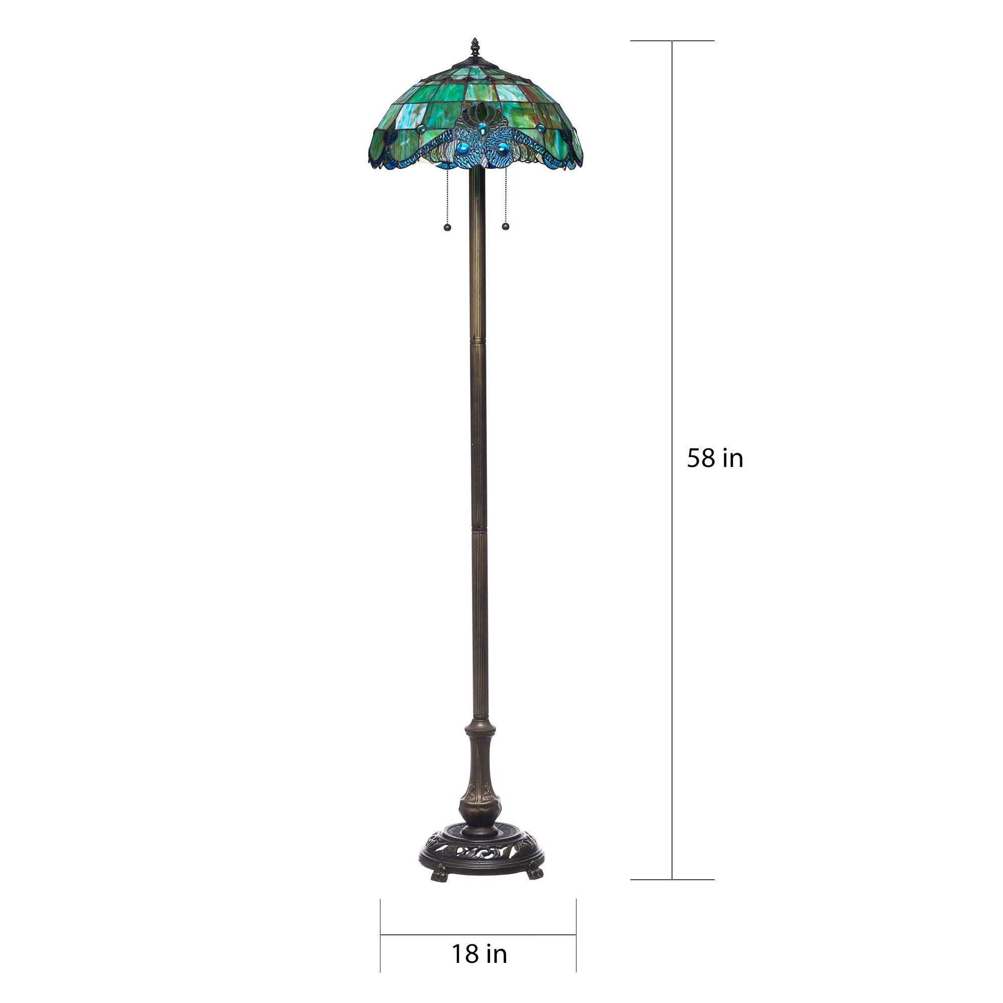 Tiffany Style Pearl Vintage Floor Lamp with proportions 2000 X 2000