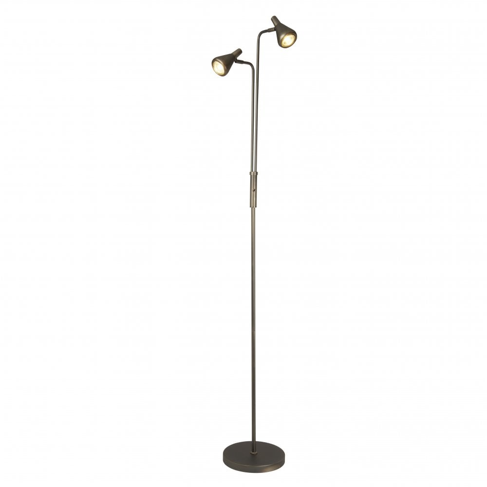 Tinley 2 Light Floor Lamp In Antique Silver Finish with regard to dimensions 1000 X 1000
