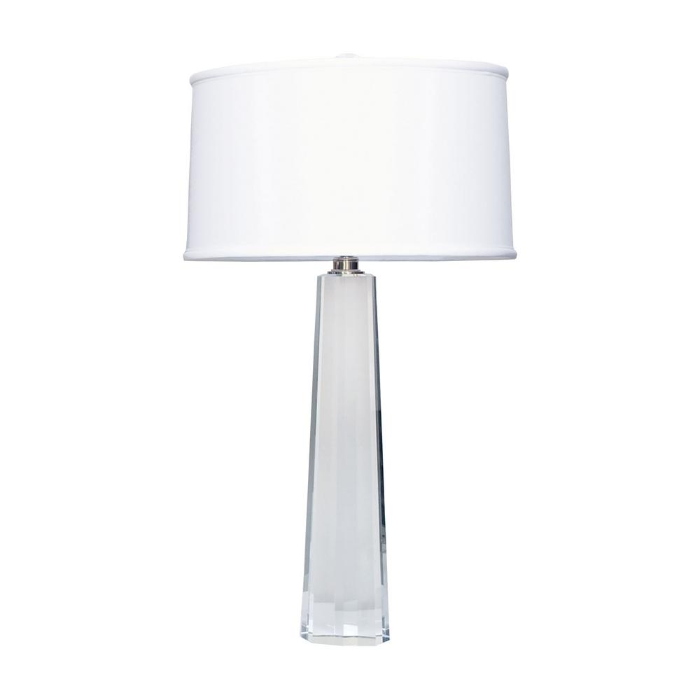 Titan Lighting 32 In Clear Crystal Faceted Column Table Lamp inside measurements 1000 X 1000