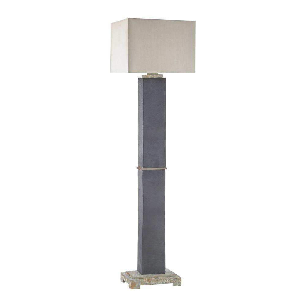 Titan Lighting 60 In Elliot Bay Grey Slate Outdoor Floor Lamp inside size 1000 X 1000