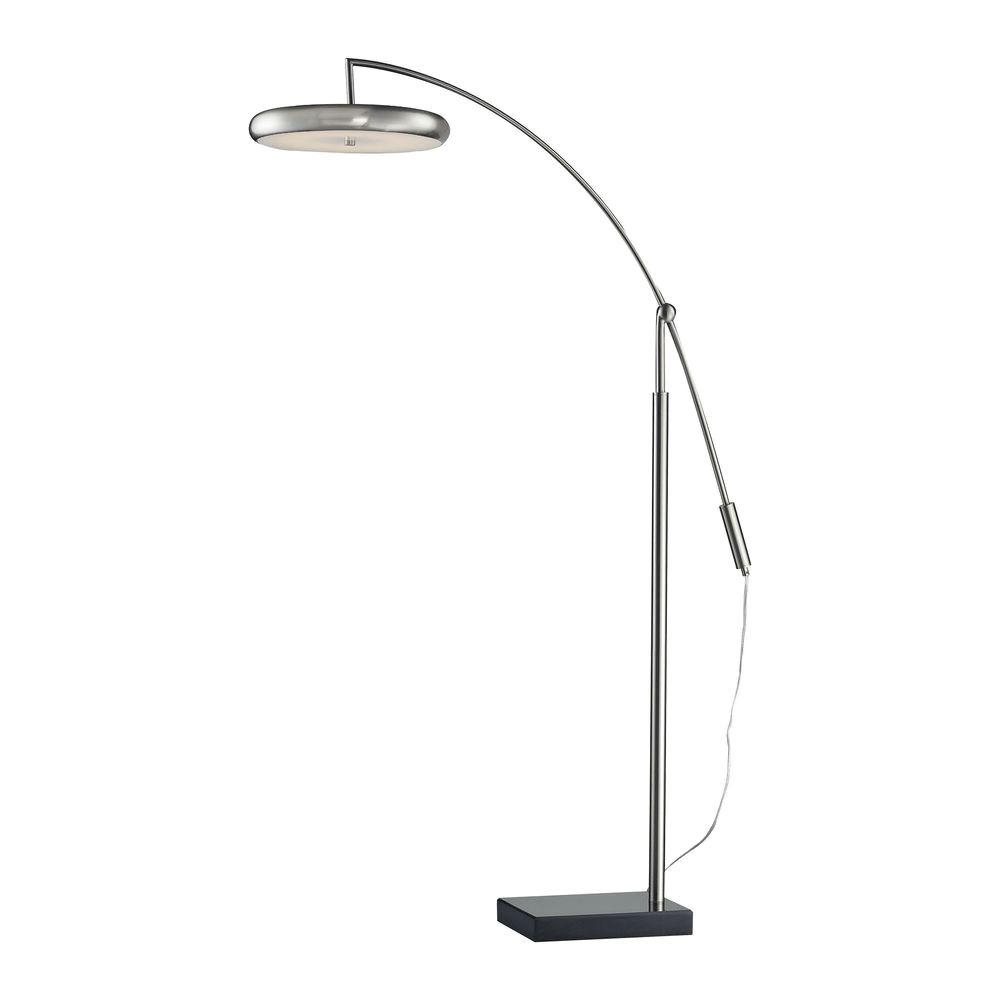 Titan Lighting 67 In Brushed Steel Led Arc Floor Lamp pertaining to proportions 1000 X 1000