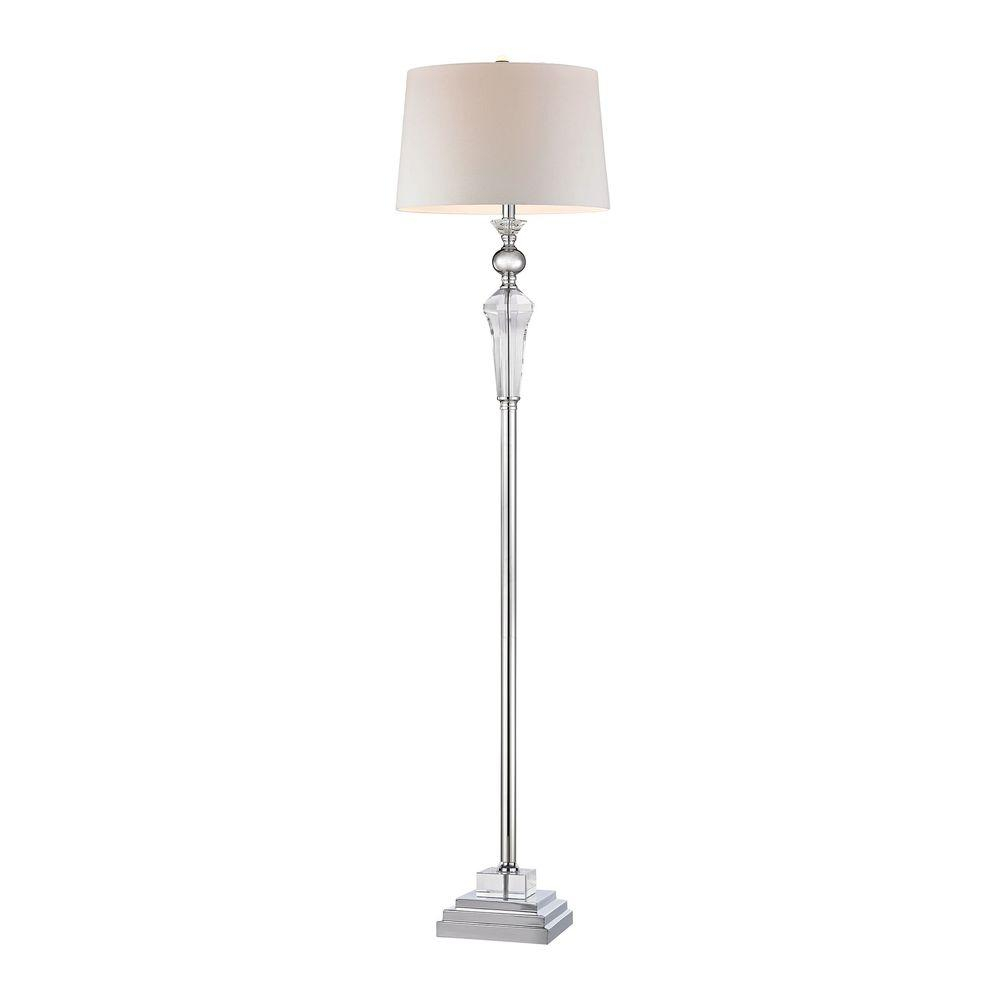 Titan Lighting 68 In Clear Crystal And Chrome Orb Column Floor Lamp in sizing 1000 X 1000