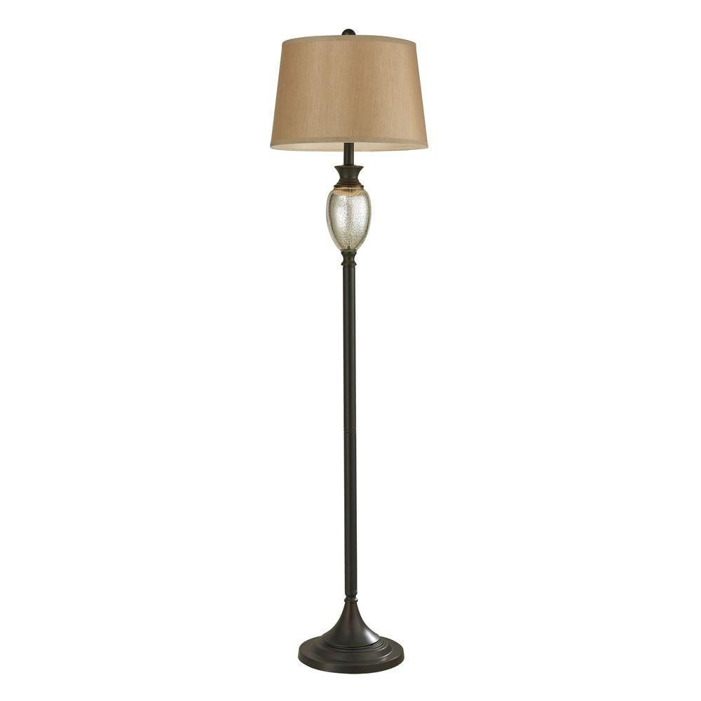 Titan Lighting Caledon 63 In Antique Mercury Glass With Bronze Accents Floor Lamp for size 1000 X 1000