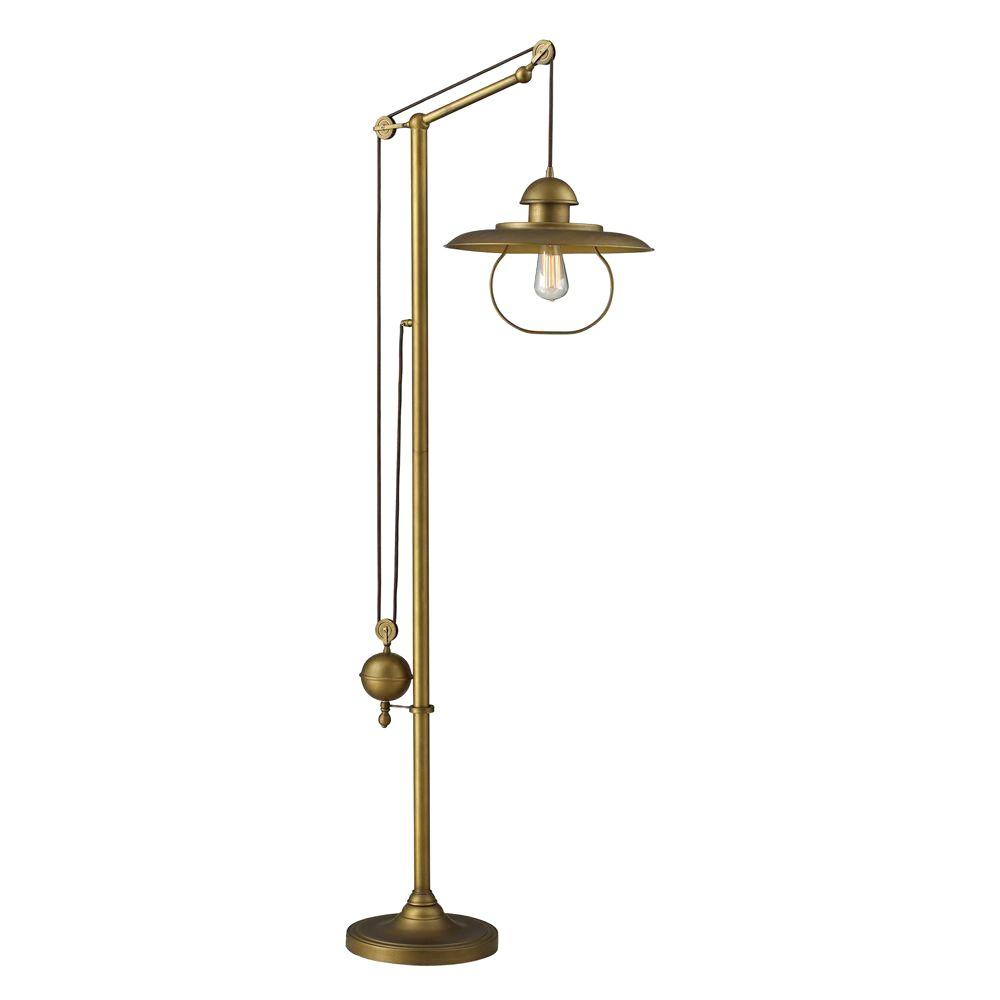 Titan Lighting Farmhouse 69 In Antique Brass Floor Lamp inside proportions 1000 X 1000