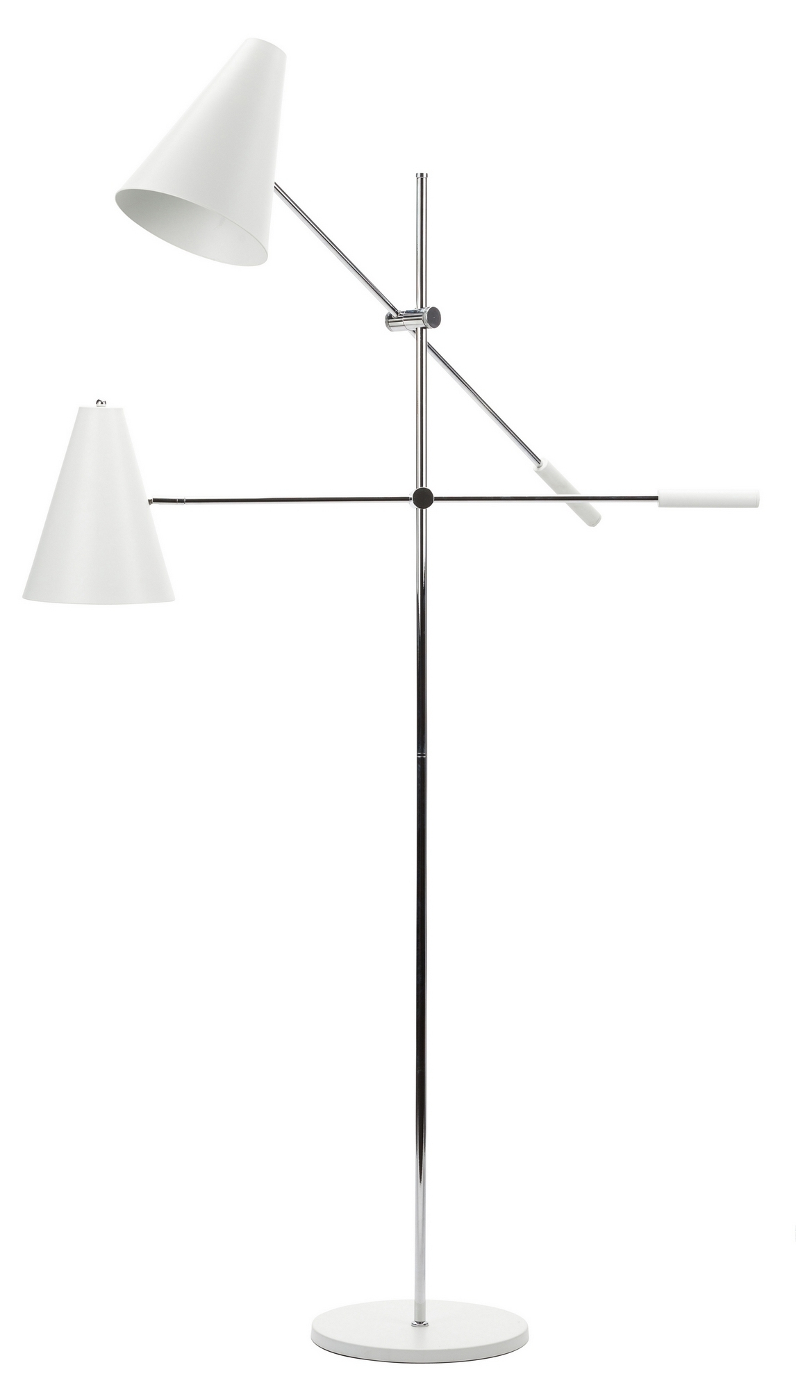 Tivat White Metal Two Headed Floor Lamp intended for measurements 1146 X 2000