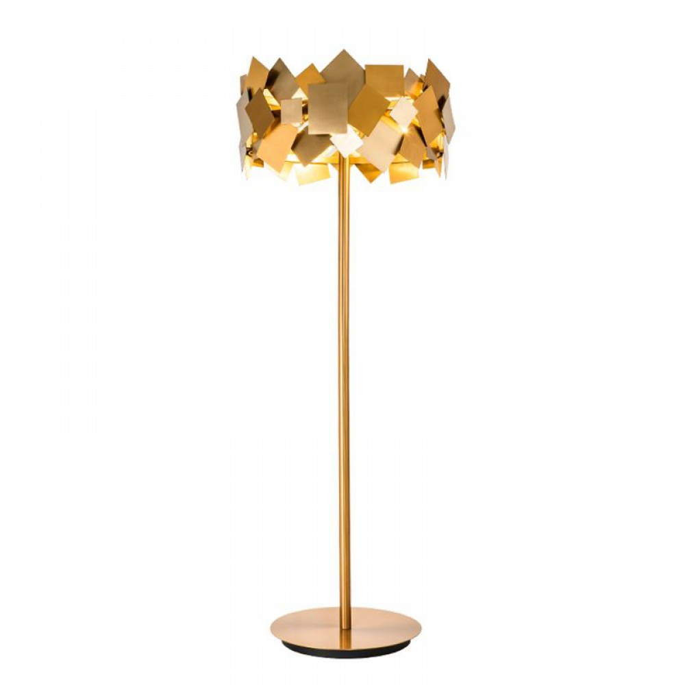 Toolery Modern Stainless Steel Led Floor Lamp Gold Body in proportions 1000 X 1000