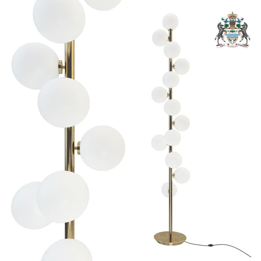 Torcher Bubble Stik Cold Floor Lamp 3d Model intended for sizing 900 X 900