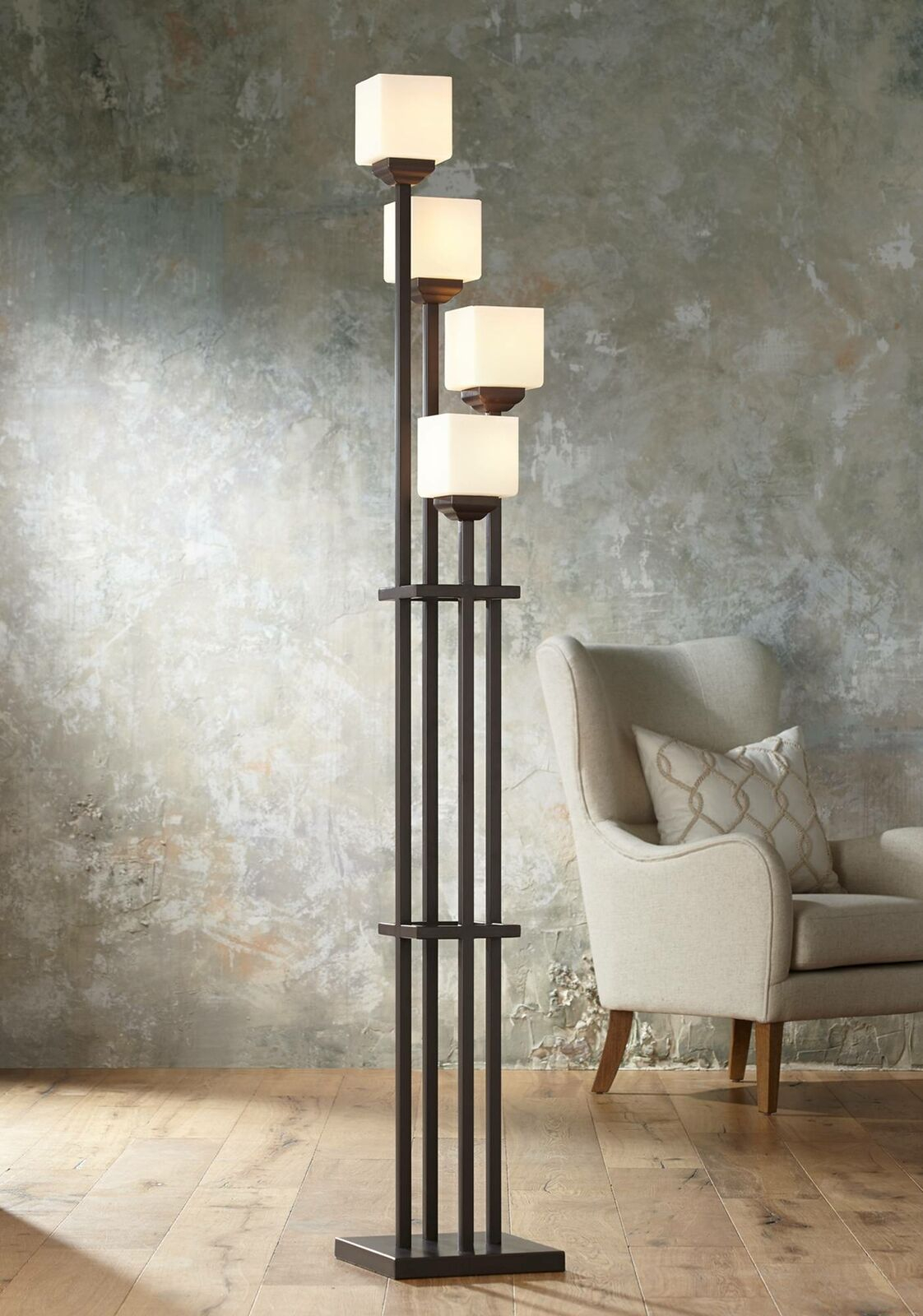 Torchiere Floor Lamp Tree Four Light Bronze with regard to dimensions 1122 X 1600