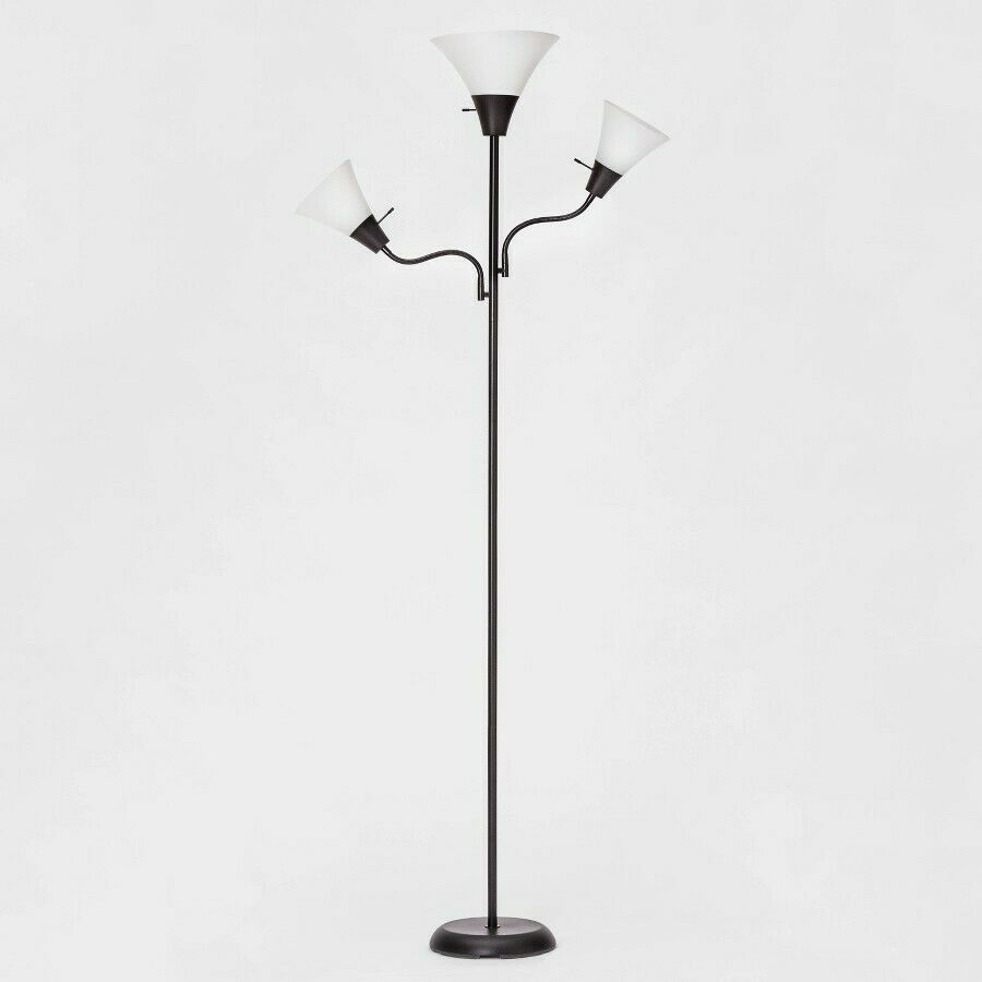 Torchiere With Two Task Lights Floor Lamp Lamp Only Room Essentials with regard to dimensions 900 X 900