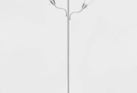 Torchiere With Two Task Lights Floor Lamp Silver Room with proportions 1000 X 1000