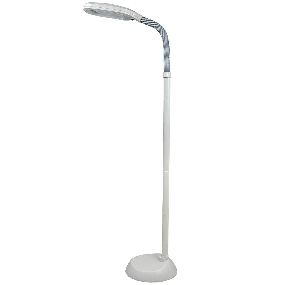 Trademark Home Deluxe Sunlight 55 In White Floor Lamp for sizing 1000 X 1000