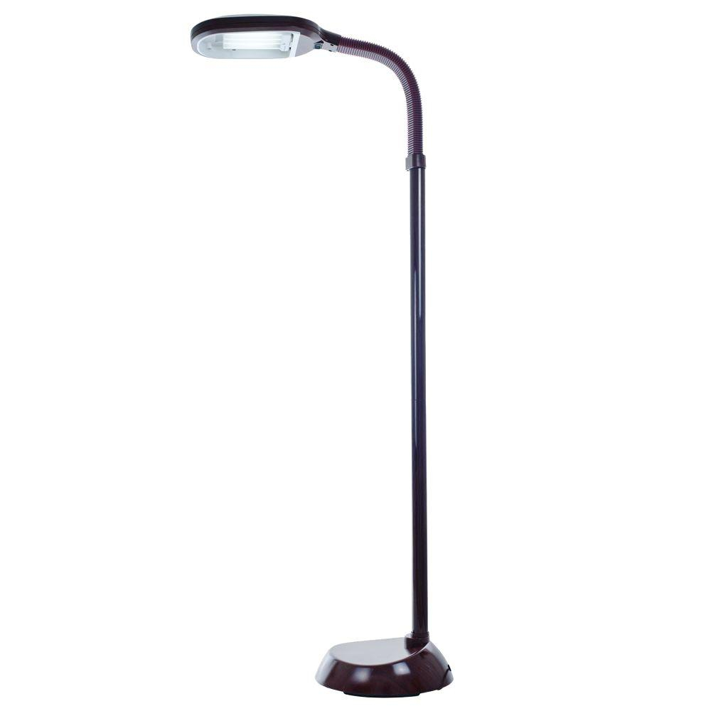 Trademark Home Deluxe Sunlight 55 In Wood Grain Floor Lamp regarding measurements 1000 X 1000