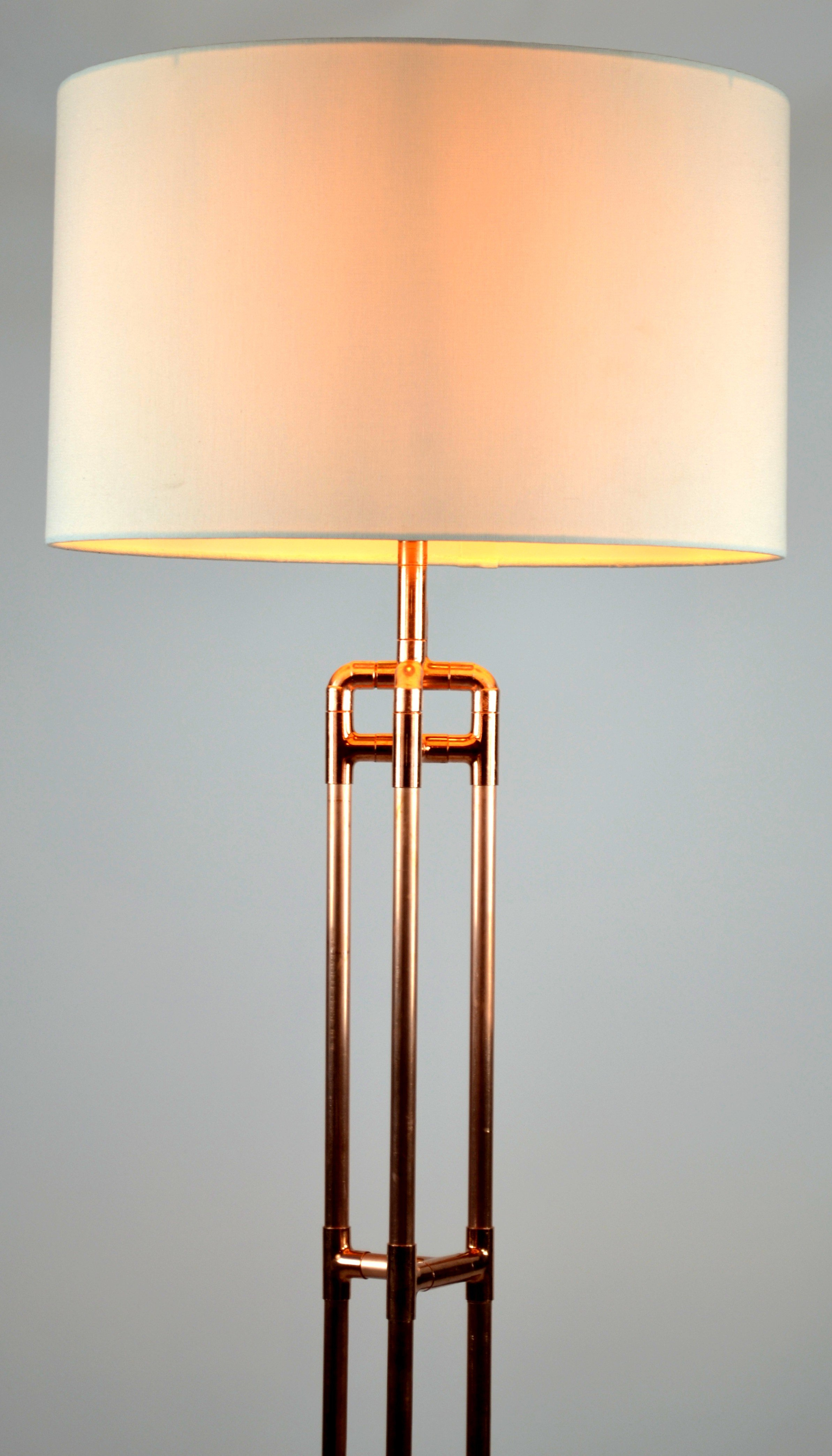 Tri Tower Copper Floor Lamp Base throughout size 2386 X 4175