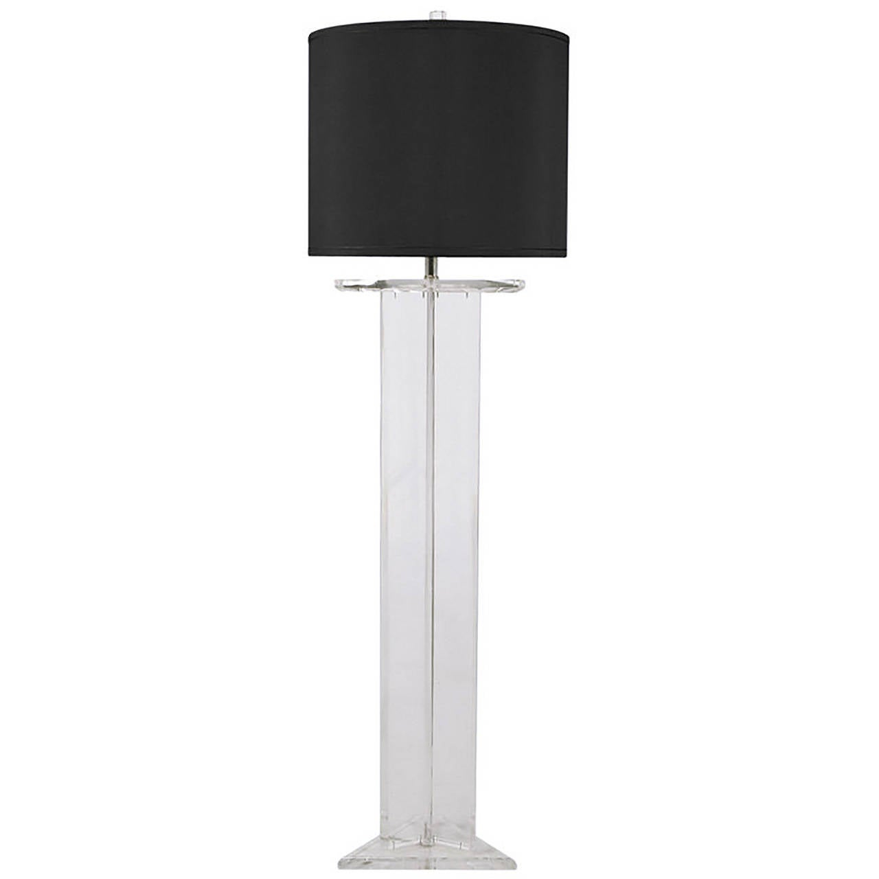 Triangular Trefoil Lucite Floor Lamp with regard to sizing 1280 X 1280