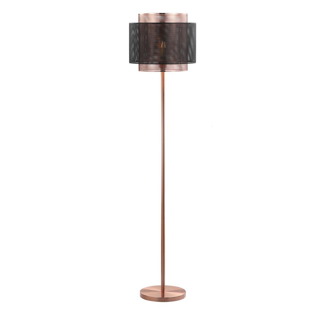 Tribeca 605 In Metal Led Floor Lamp Copperblack inside measurements 1000 X 1000