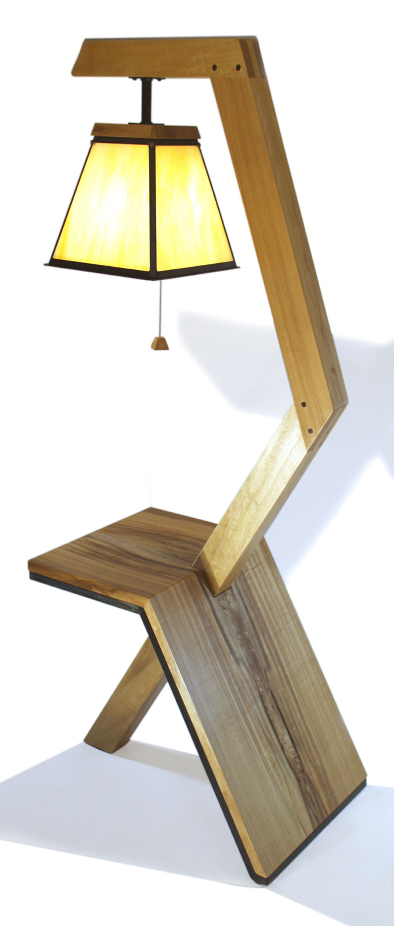Trinity Figured Myrtle Wood Floor Lamp End Table Combo with regard to dimensions 1264 X 2964