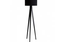 Tripod Black Wooden Floor Lamp With Black Shade for proportions 1200 X 925