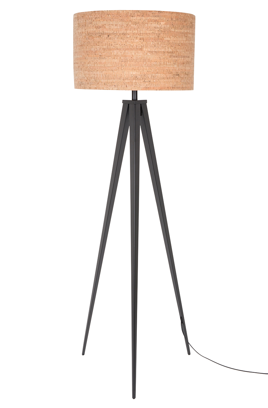 Tripod Cork Floor Lamp Zuiver throughout sizing 854 X 1300