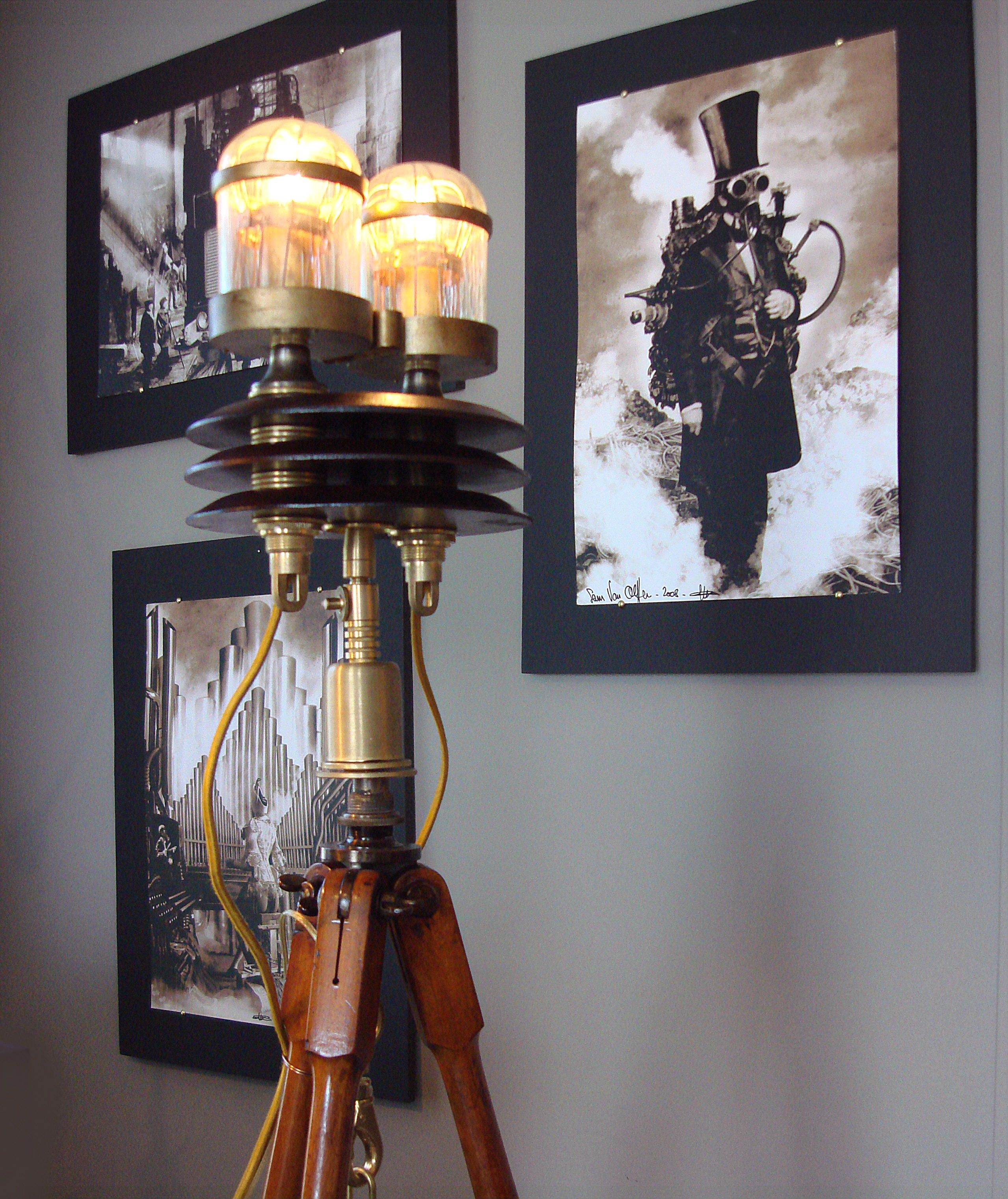 Tripod Floor Lamp Steampunk Lamp Steampunk Kitchen regarding sizing 2558 X 3041