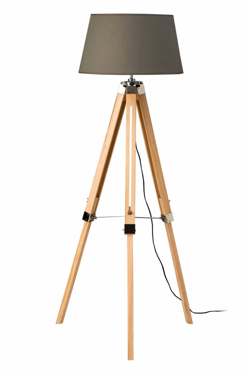 Tripod Floor Lamp With Light Wood Base in measurements 1000 X 1500