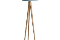 Tripod Oak Wooden Floor Lamp With Green Silk Shade Wooden for proportions 1200 X 1200