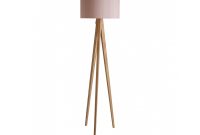 Tripod Oak Wooden Tripod Floor Lamp With Pink Silk Shade with regard to proportions 1200 X 925