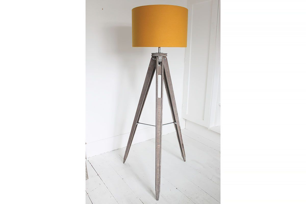 Tripod Truffle Floor Lamp Mustard Wool Shade Inspiration for dimensions 1200 X 801