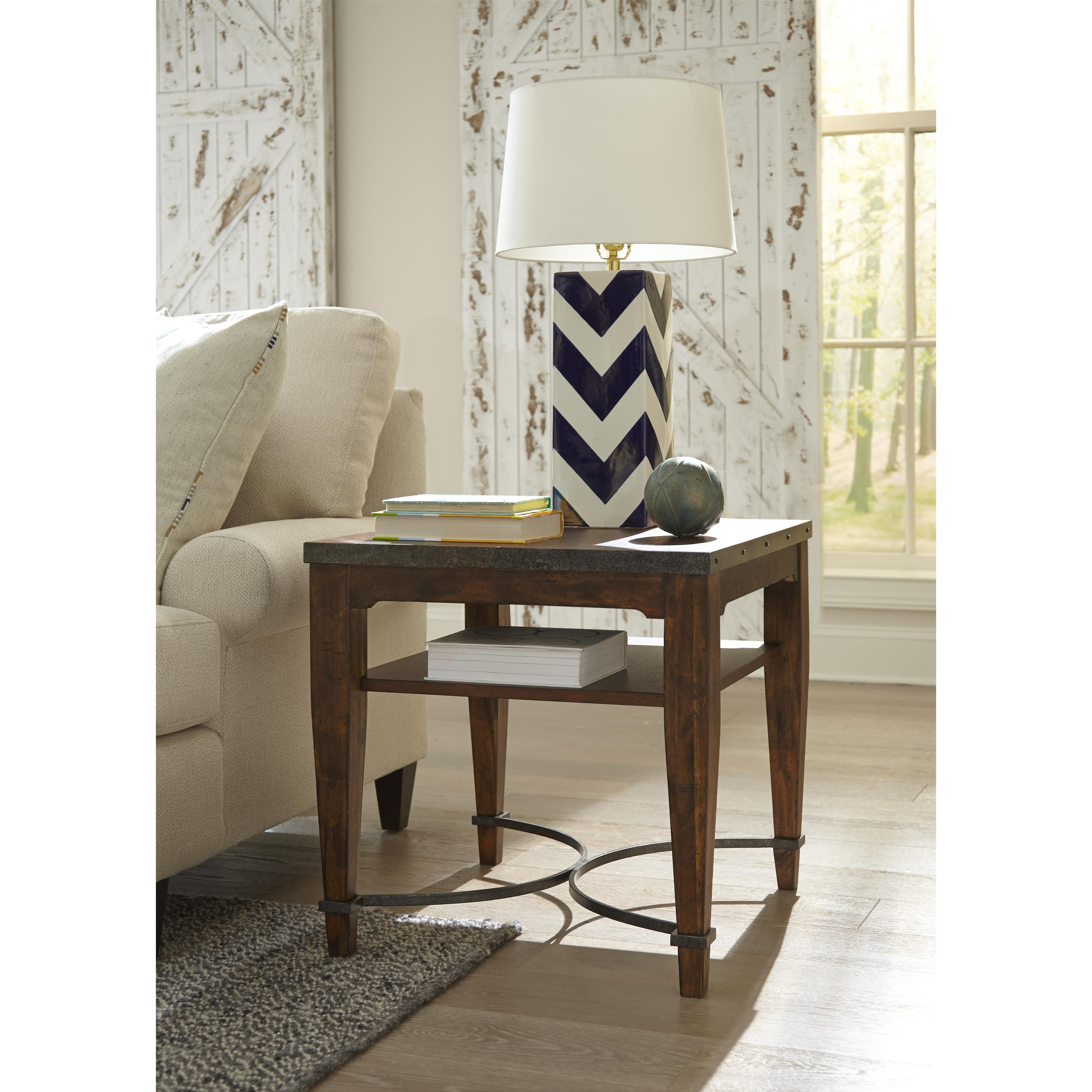 Trisha Yearwood Home Ginkgo Lamp Table With Shelf Trisha within dimensions 4000 X 4000