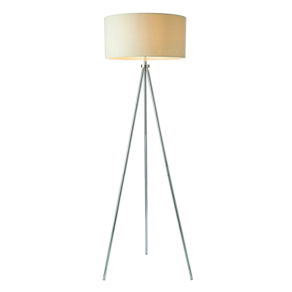 Trois Chrome Ivory Floor Lamp in sizing 1000 X 1000
