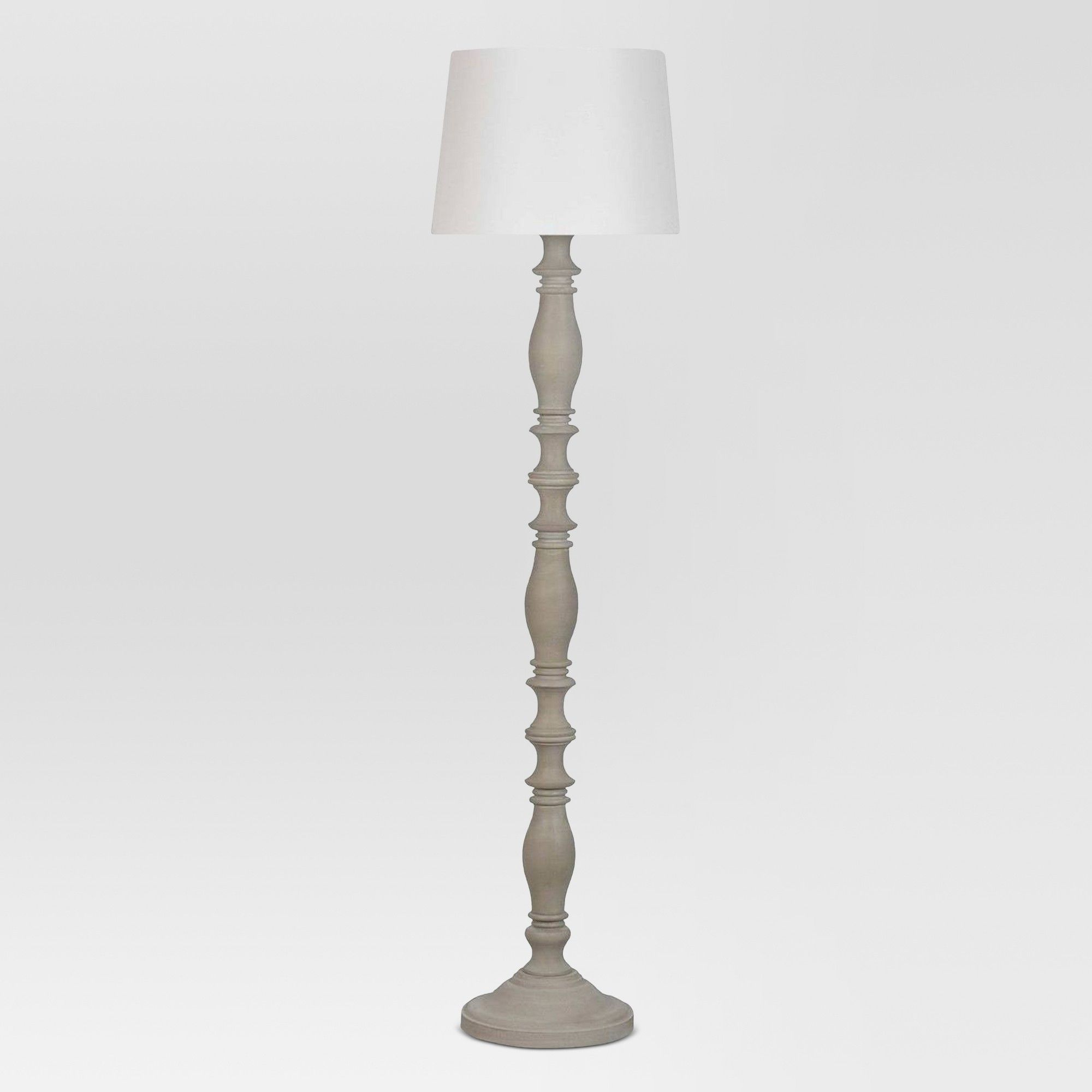 Turned Wood Floor Lamp Gray Includes Energy Efficient Light within measurements 2000 X 2000