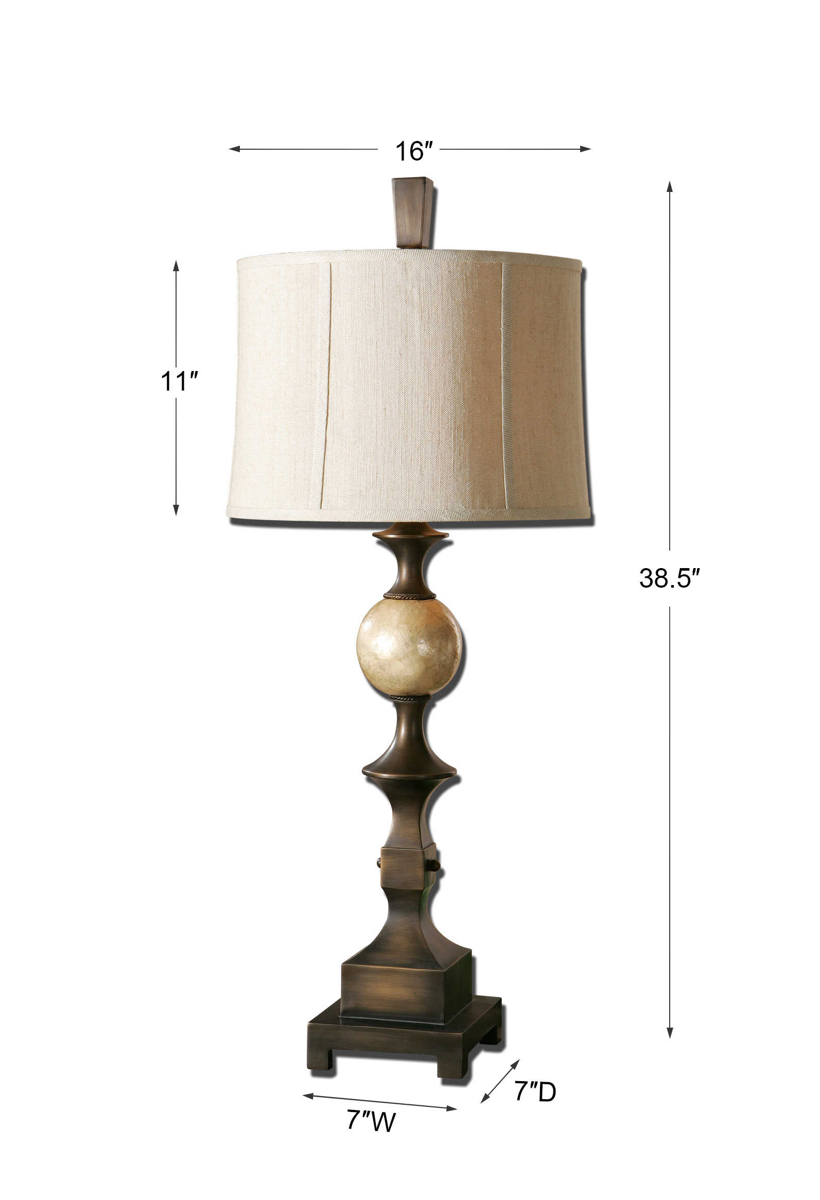 Tusciano Table Lamp Uttermost with proportions 1593 X 2332