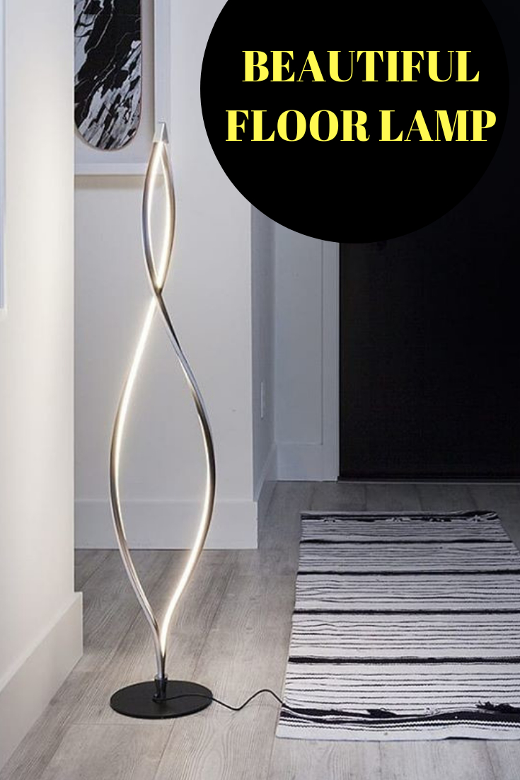 Twist Led Floor Lamp Unique Modern Dimmable In 2019 throughout sizing 735 X 1102