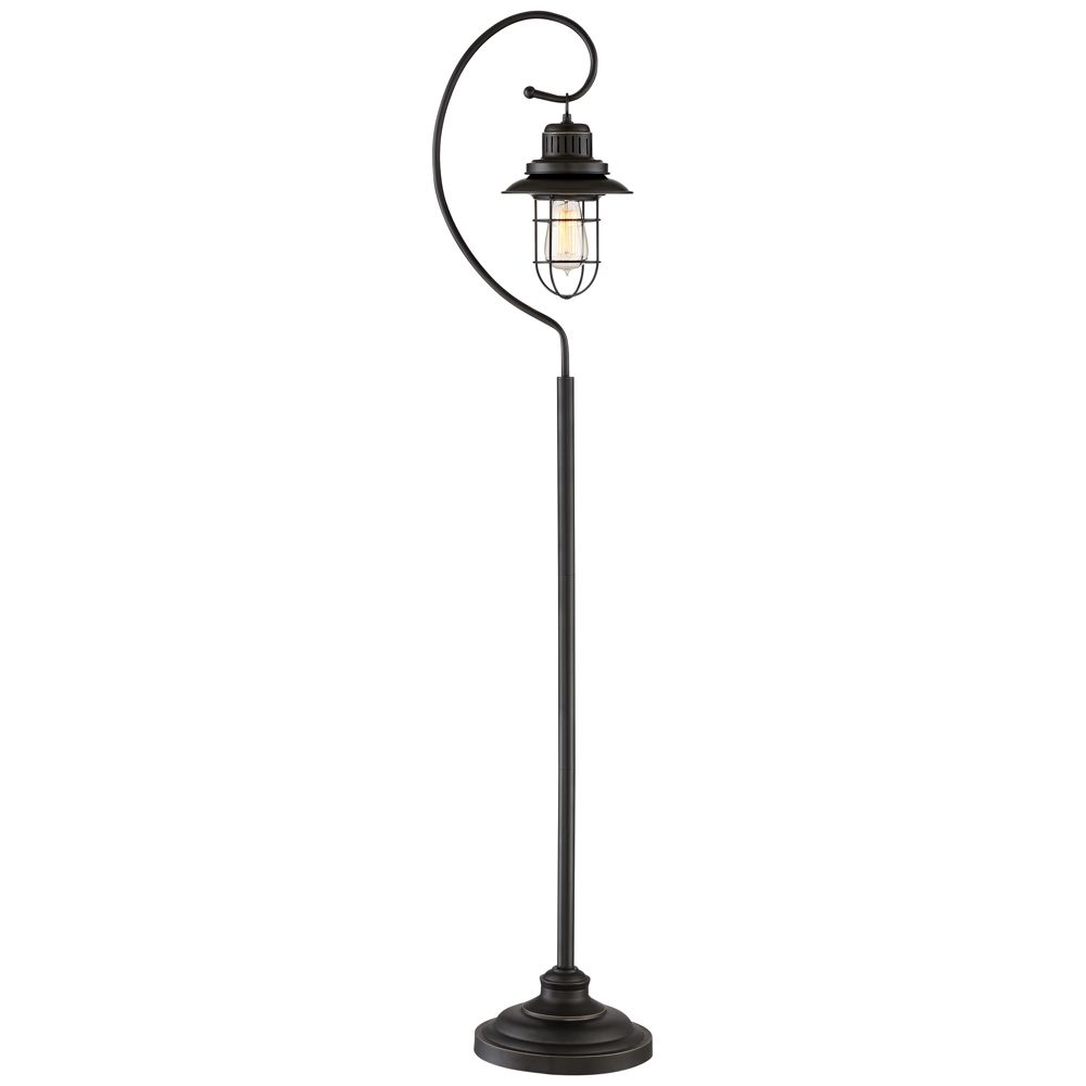 Ulysses Oil Rubbed Bronze Industrial Lantern Floor Lamp intended for size 1000 X 1000