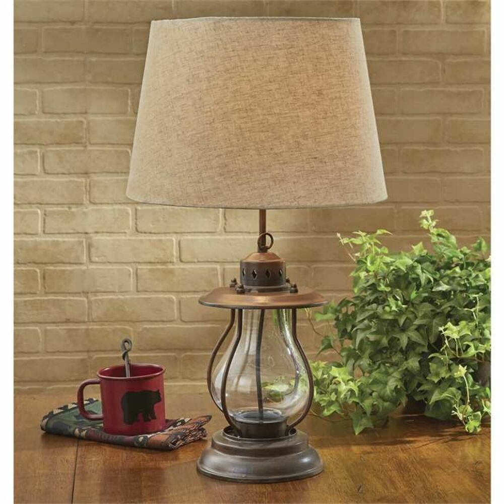 Unique Table Lamp Lantern With Shade Rustic Style Lighting intended for proportions 1000 X 1000