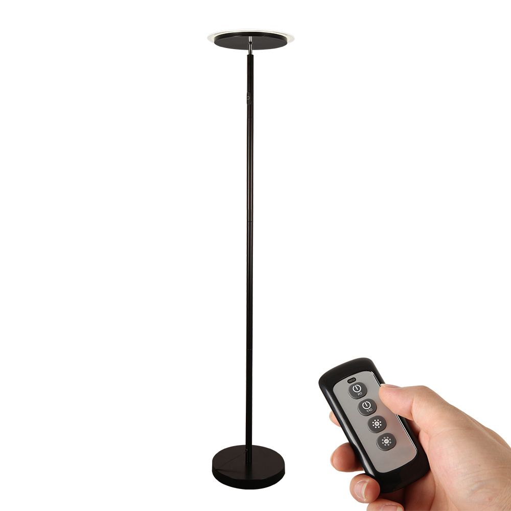 Us 1302 65 Offmodern Led Dimmable Black Floor Lamps Remote Control 30w Standing Lamp Warm White Stand Light For Bedroom Living Room Office In with regard to proportions 1000 X 1000