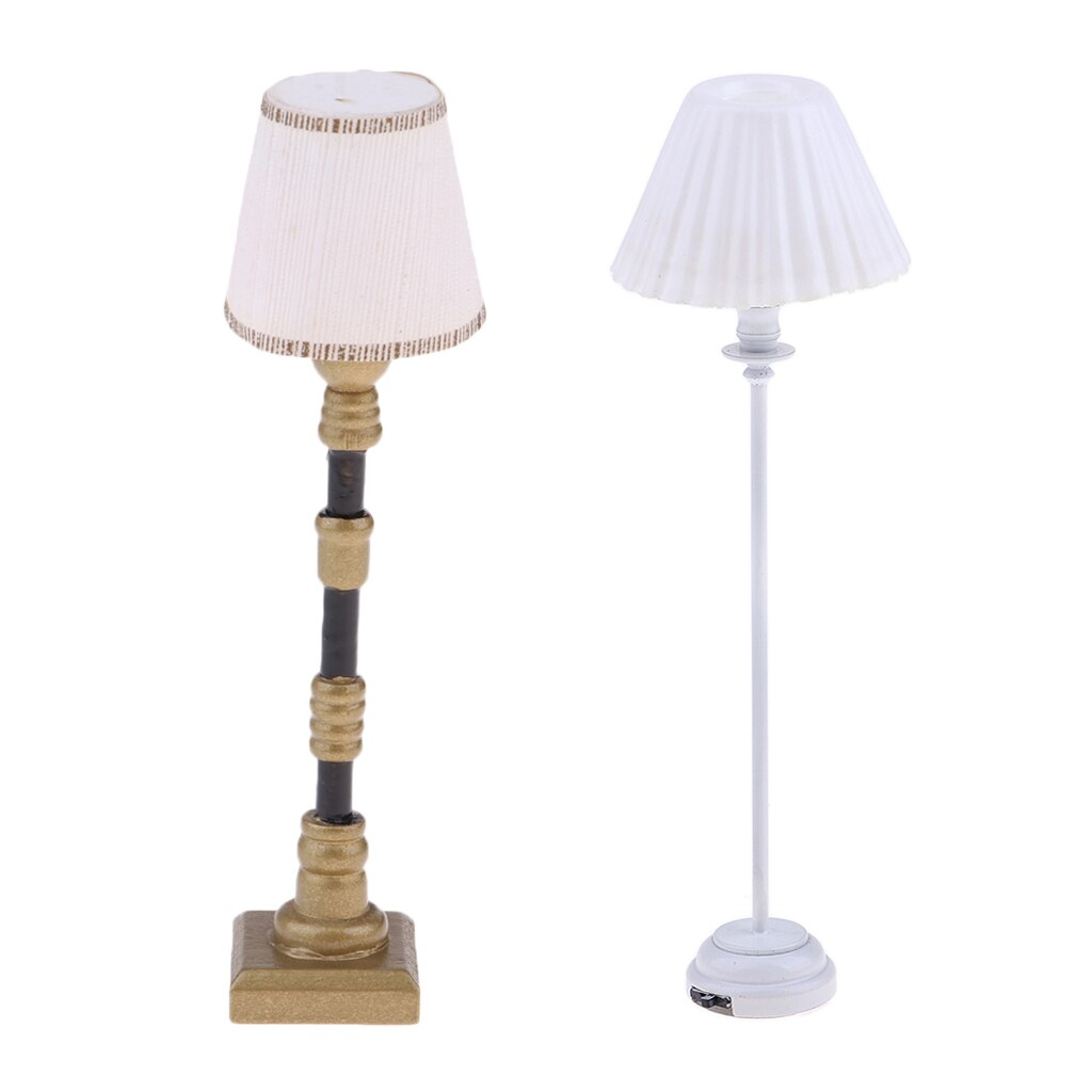 Us 1316 39 Off2pcs Dollhouse Miniature Decoration Floor Lamp Light Model With White Light Cover 112 Dollhouse Furniture On Aliexpress within size 1024 X 1024
