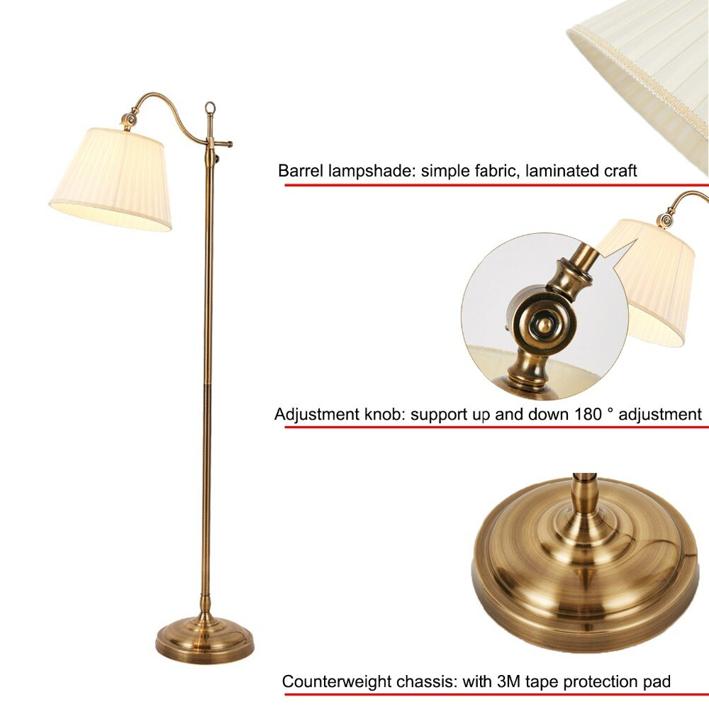 Us 1592 20 Offhuaxinv Led Floor Lamp Modern With Hanging Shade Heavy Base Industrial Uplight Downlight With Ambient Lighting For Indoor In Floor throughout measurements 1000 X 1000