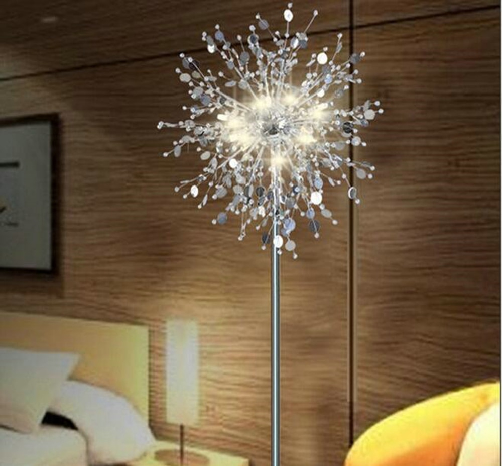 Us 1680 Crystal Living Room Stand Floor Lamp Modern Flower Floor Light For Bedroom Foyer Nordic American Style Table Lamp In Floor Lamps From with proportions 1000 X 927